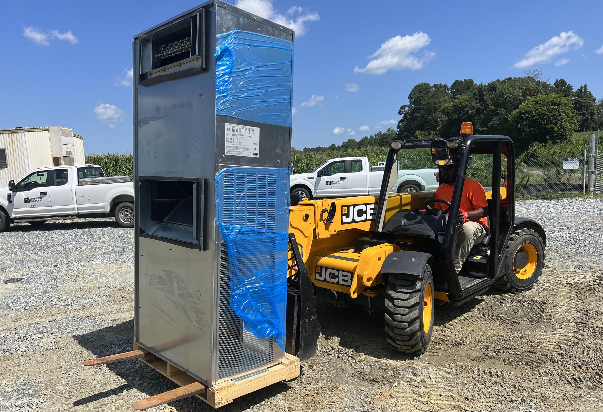 industrial HVAC equipment installation